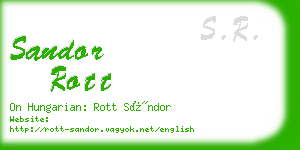 sandor rott business card